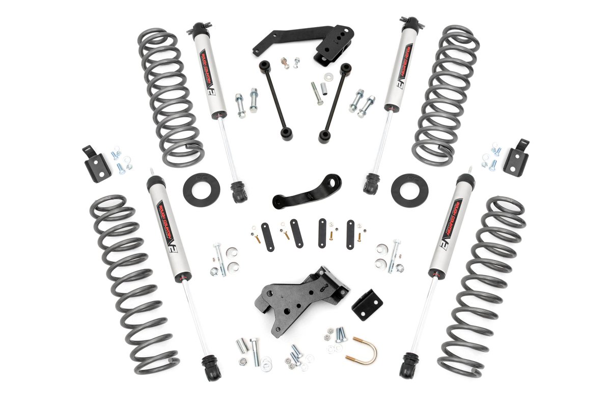 Jeep Wrangler Suspension Lift Kit - Rough Country - 4 Inch Lift Kit | V2 - '07-'18